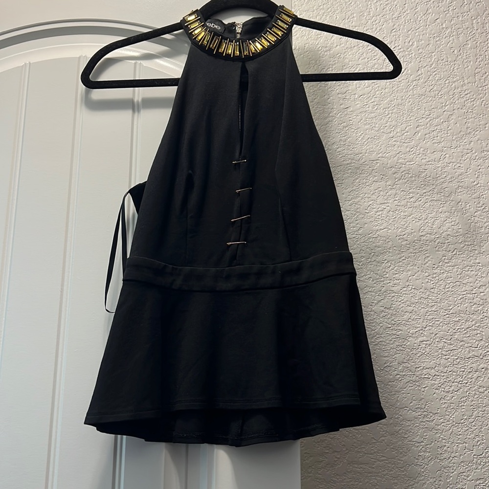 Jewel mock neck top.